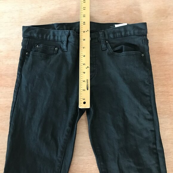 MNML Skinny Jeans Men 31x30 Black Mid Rise Zip Ankle Button Fly Stretch - Picture 9 of 12